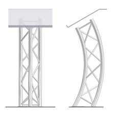 Lectern – Silver Truss with Clear Top